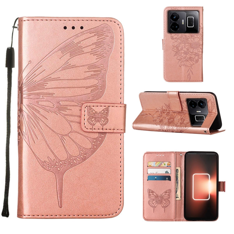 Embossed Butterfly Leather Phone Case, For Realme GT Neo 5 5G / GT3, For OPPO A1 Pro / Reno8 T 5G, For Xiaomi Redmi Note 12 4G Global
