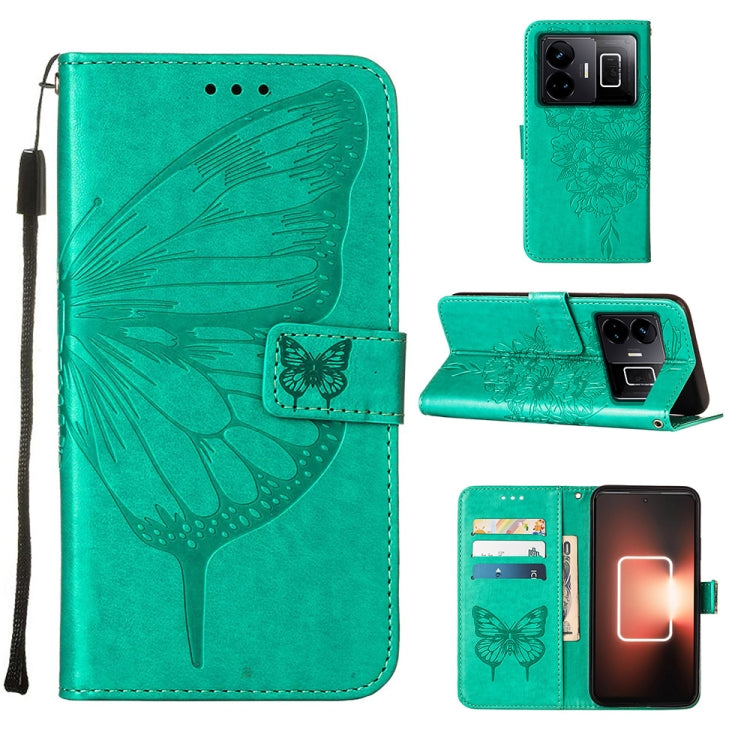 Embossed Butterfly Leather Phone Case, For Realme GT Neo 5 5G / GT3, For OPPO A1 Pro / Reno8 T 5G, For Xiaomi Redmi Note 12 4G Global