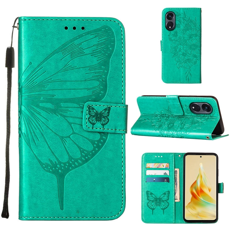 Embossed Butterfly Leather Phone Case, For Realme GT Neo 5 5G / GT3, For OPPO A1 Pro / Reno8 T 5G, For Xiaomi Redmi Note 12 4G Global