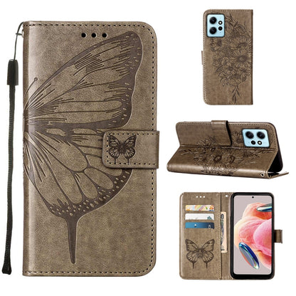 Embossed Butterfly Leather Phone Case, For Realme GT Neo 5 5G / GT3, For OPPO A1 Pro / Reno8 T 5G, For Xiaomi Redmi Note 12 4G Global