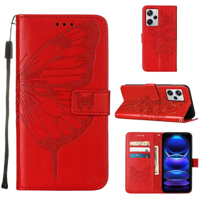 Embossed Butterfly Leather Phone Case, For Xiaomi Redmi Note 12 Pro+ 5G / Note 12 Explorer, For Xiaomi Redmi Note 12 Pro+ 5G, For Xiaomi 13, For Xiaomi 13 Lite 5G