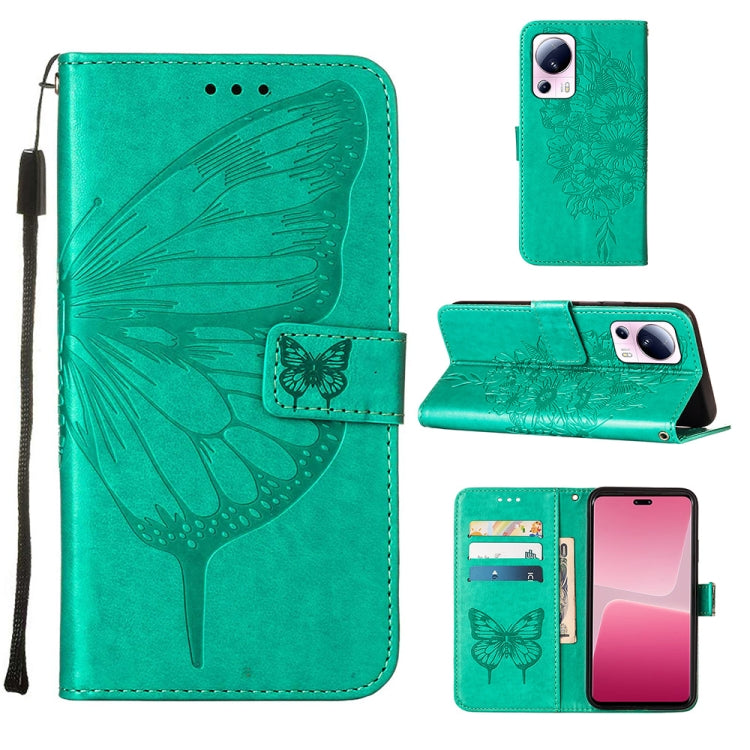 Embossed Butterfly Leather Phone Case, For Xiaomi Redmi Note 12 Pro+ 5G / Note 12 Explorer, For Xiaomi Redmi Note 12 Pro+ 5G, For Xiaomi 13, For Xiaomi 13 Lite 5G
