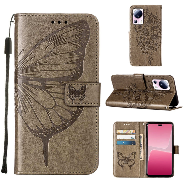 Embossed Butterfly Leather Phone Case, For Xiaomi Redmi Note 12 Pro+ 5G / Note 12 Explorer, For Xiaomi Redmi Note 12 Pro+ 5G, For Xiaomi 13, For Xiaomi 13 Lite 5G
