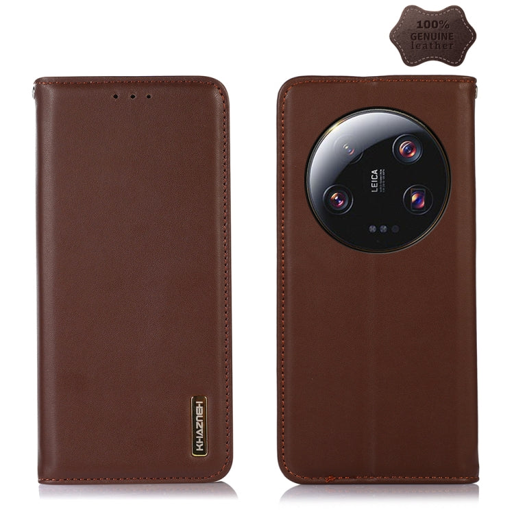 KHAZNEH Nappa Top Layer Cowhide Leather Phone Case, For Samsung Galaxy F14 5G, For Xiaomi 13 Ultra