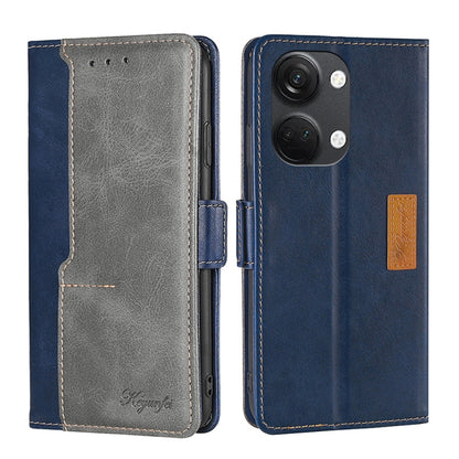 Contrast Color Side Buckle Leather Phone Case, For OnePlus Ace 2V 5G