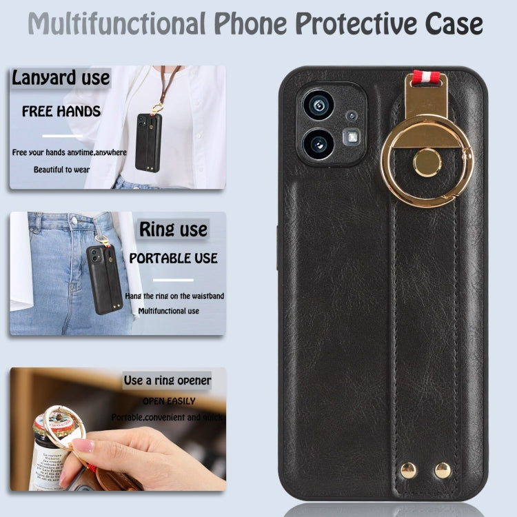 Wristband Leather Back Phone Case, For Nothing Phone 1, For Asus ROG Phone 5 ZS673KS, For Huawei P60 Art, For Huawei P60 / P60 Pro