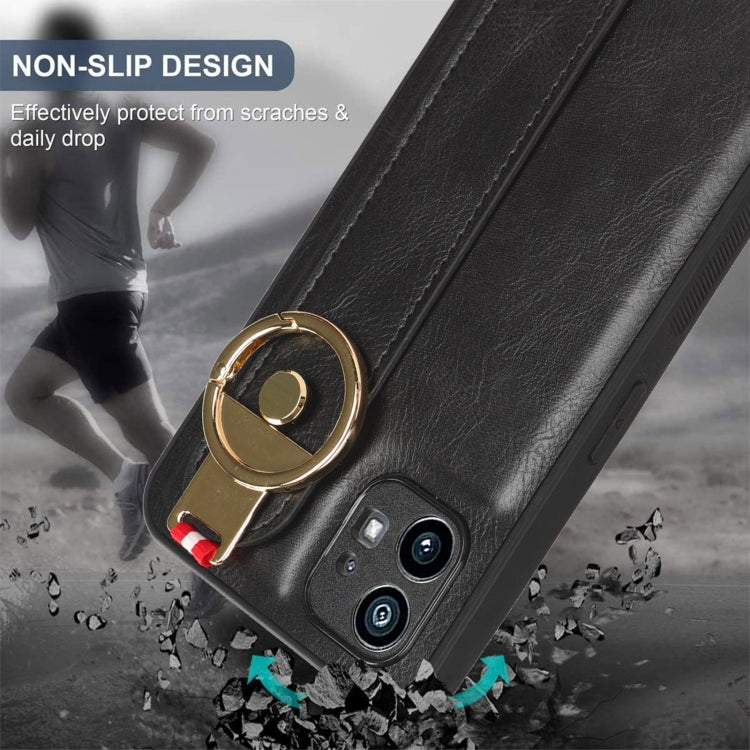 Wristband Leather Back Phone Case, For Nothing Phone 1, For Asus ROG Phone 5 ZS673KS, For Huawei P60 Art, For Huawei P60 / P60 Pro