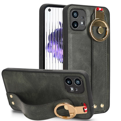 Wristband Leather Back Phone Case, For Nothing Phone 1, For Asus ROG Phone 5 ZS673KS, For Huawei P60 Art, For Huawei P60 / P60 Pro