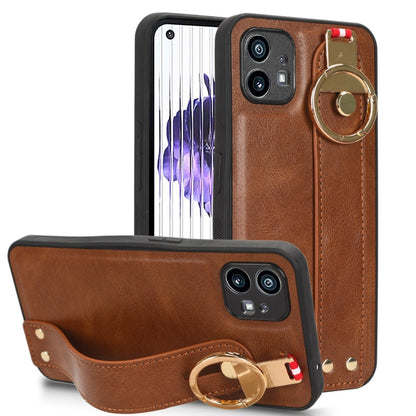 Wristband Leather Back Phone Case, For Nothing Phone 1, For Asus ROG Phone 5 ZS673KS, For Huawei P60 Art, For Huawei P60 / P60 Pro