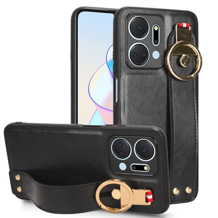 Wristband Leather Back Phone Case, For Motorola Edge 30 Ultra, For Honor X7A, For Honor X9A / X40, For OnePlus 11, For OnePlus 11R 5G