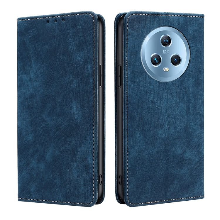 RFID Anti-theft Brush Magnetic Leather Phone Case, For Honor Magic5, For Honor Magic5 Pro, For Honor X5 4G, For Honor X40