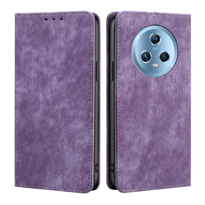 RFID Anti-theft Brush Magnetic Leather Phone Case, For Honor Magic5, For Honor Magic5 Pro, For Honor X5 4G, For Honor X40