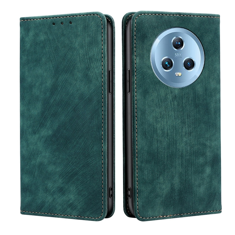 RFID Anti-theft Brush Magnetic Leather Phone Case, For Honor Magic5, For Honor Magic5 Pro, For Honor X5 4G, For Honor X40