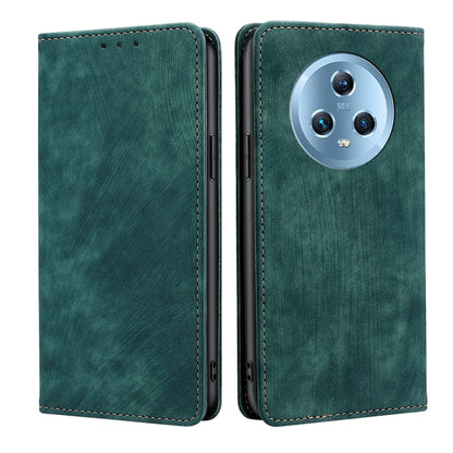 RFID Anti-theft Brush Magnetic Leather Phone Case, For Honor Magic5, For Honor Magic5 Pro, For Honor X5 4G, For Honor X40