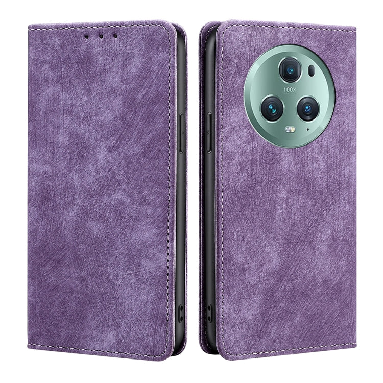 RFID Anti-theft Brush Magnetic Leather Phone Case, For Honor Magic5, For Honor Magic5 Pro, For Honor X5 4G, For Honor X40