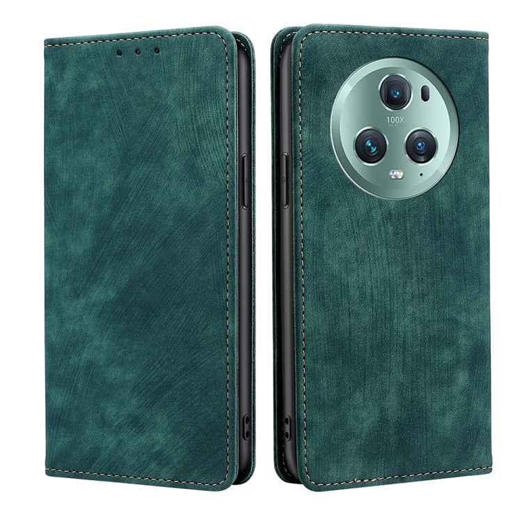 RFID Anti-theft Brush Magnetic Leather Phone Case, For Honor Magic5, For Honor Magic5 Pro, For Honor X5 4G, For Honor X40