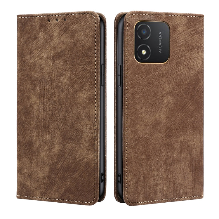 RFID Anti-theft Brush Magnetic Leather Phone Case, For Honor Magic5, For Honor Magic5 Pro, For Honor X5 4G, For Honor X40