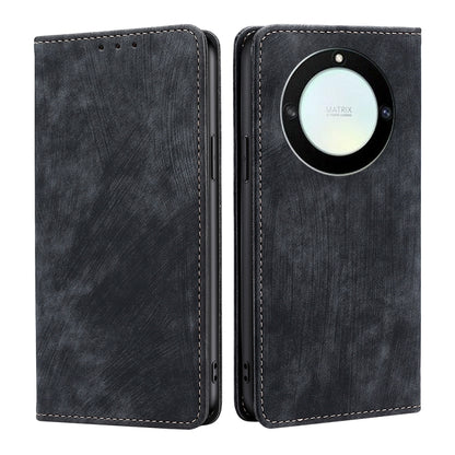 RFID Anti-theft Brush Magnetic Leather Phone Case, For Honor Magic5, For Honor Magic5 Pro, For Honor X5 4G, For Honor X40