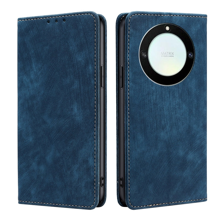 RFID Anti-theft Brush Magnetic Leather Phone Case, For Honor Magic5, For Honor Magic5 Pro, For Honor X5 4G, For Honor X40