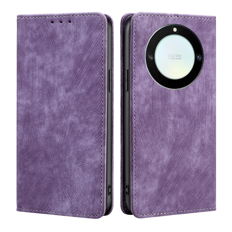 RFID Anti-theft Brush Magnetic Leather Phone Case, For Honor Magic5, For Honor Magic5 Pro, For Honor X5 4G, For Honor X40