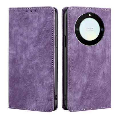 RFID Anti-theft Brush Magnetic Leather Phone Case, For Honor Magic5, For Honor Magic5 Pro, For Honor X5 4G, For Honor X40