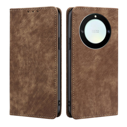 RFID Anti-theft Brush Magnetic Leather Phone Case, For Honor Magic5, For Honor Magic5 Pro, For Honor X5 4G, For Honor X40