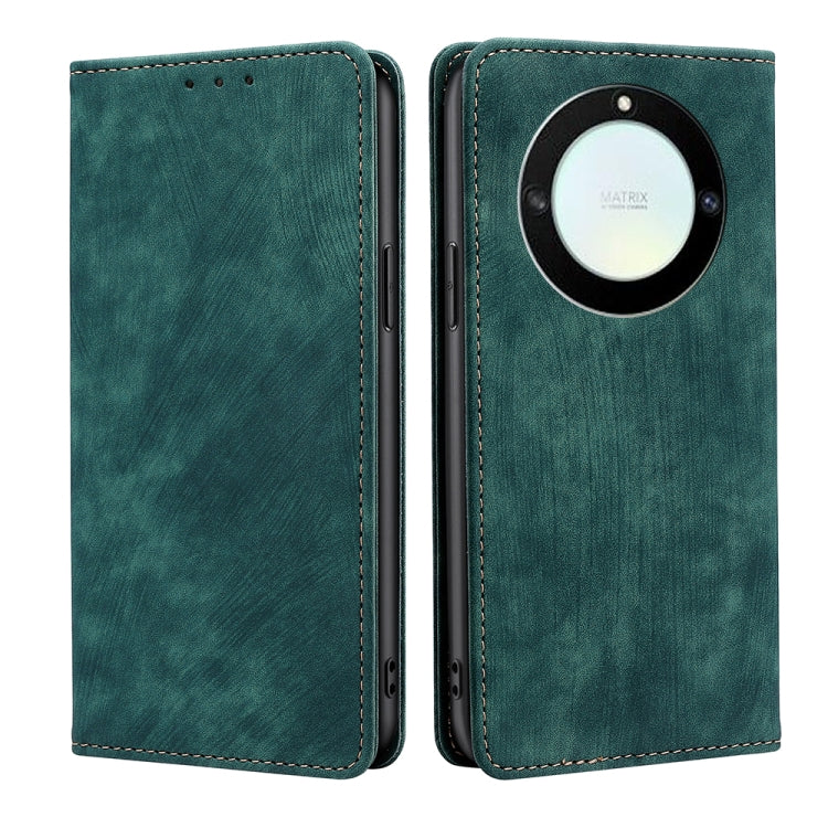 RFID Anti-theft Brush Magnetic Leather Phone Case, For Honor Magic5, For Honor Magic5 Pro, For Honor X5 4G, For Honor X40