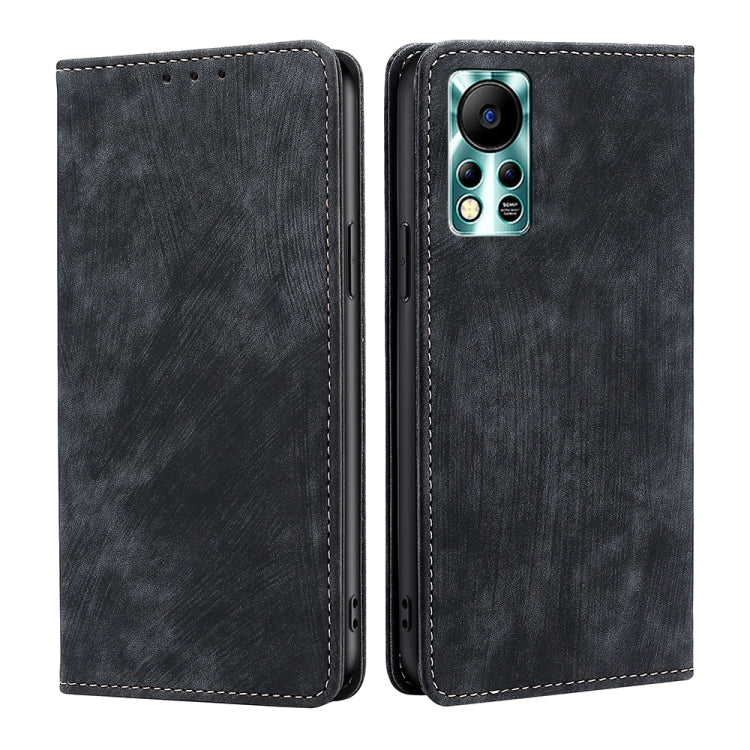 RFID Anti-theft Brush Magnetic Leather Phone Case, For Infinix Hot 11s NFC, For Realme V30 5G / V30T, For Infinix Hot 12 Play, For Infinix Hot 12 Pro