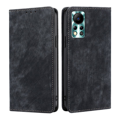 RFID Anti-theft Brush Magnetic Leather Phone Case, For Infinix Hot 11s NFC, For Realme V30 5G / V30T, For Infinix Hot 12 Play, For Infinix Hot 12 Pro