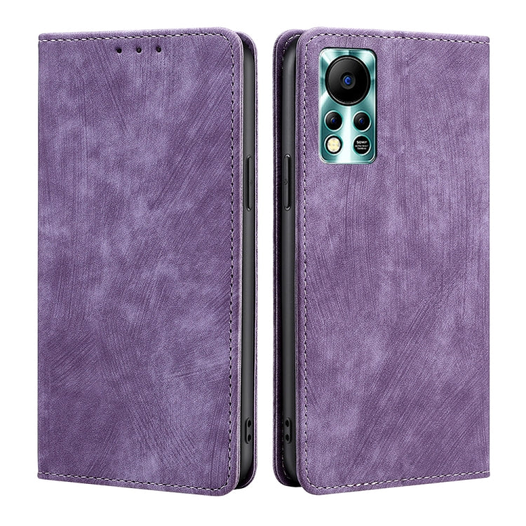 RFID Anti-theft Brush Magnetic Leather Phone Case, For Infinix Hot 11s NFC, For Realme V30 5G / V30T, For Infinix Hot 12 Play, For Infinix Hot 12 Pro