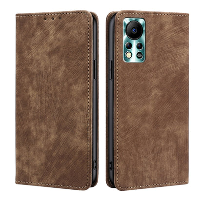 RFID Anti-theft Brush Magnetic Leather Phone Case, For Infinix Hot 11s NFC, For Realme V30 5G / V30T, For Infinix Hot 12 Play, For Infinix Hot 12 Pro