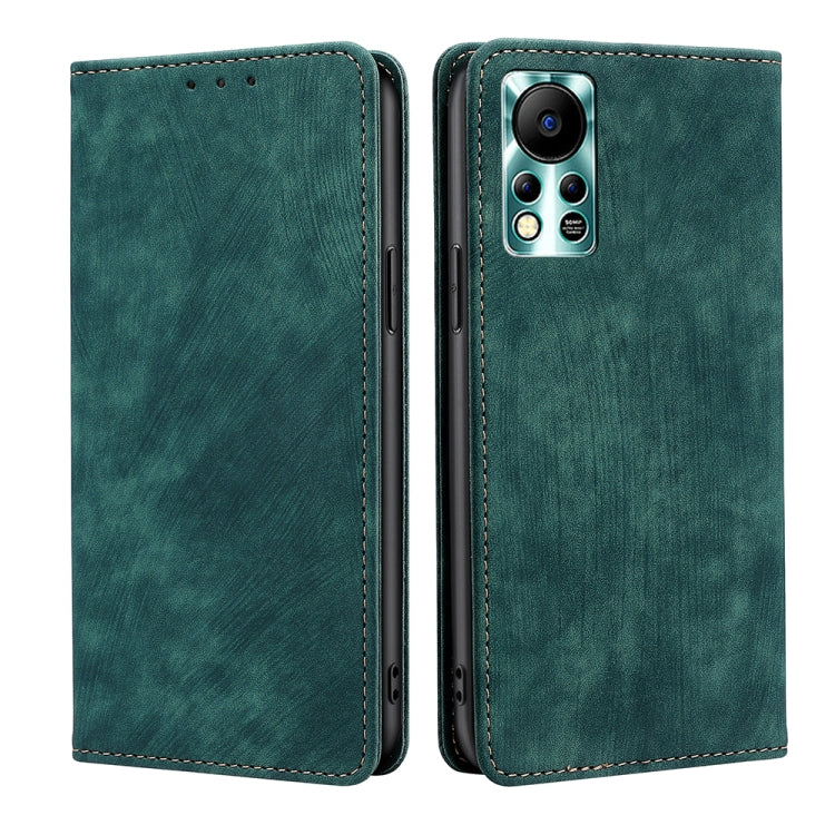 RFID Anti-theft Brush Magnetic Leather Phone Case, For Infinix Hot 11s NFC, For Realme V30 5G / V30T, For Infinix Hot 12 Play, For Infinix Hot 12 Pro