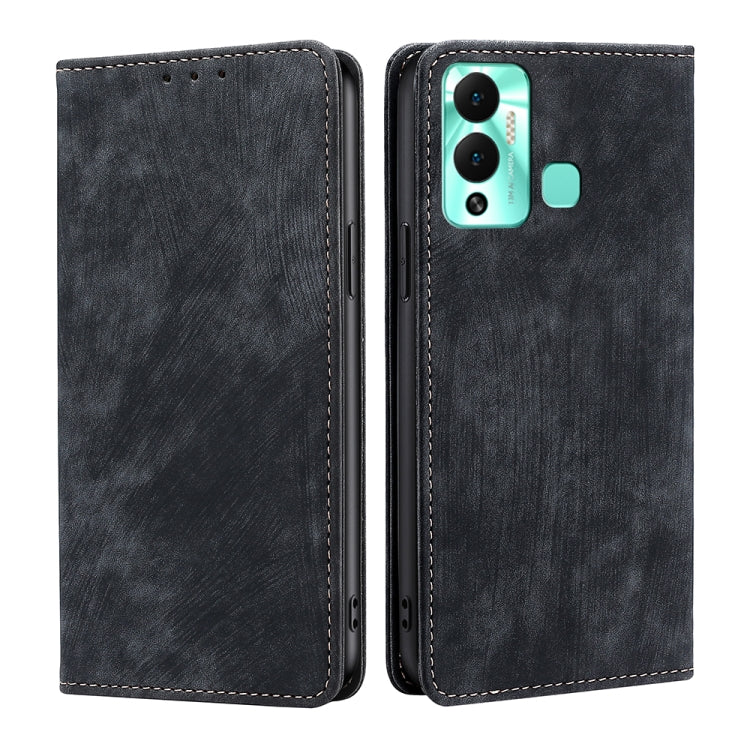 RFID Anti-theft Brush Magnetic Leather Phone Case, For Infinix Hot 11s NFC, For Realme V30 5G / V30T, For Infinix Hot 12 Play, For Infinix Hot 12 Pro