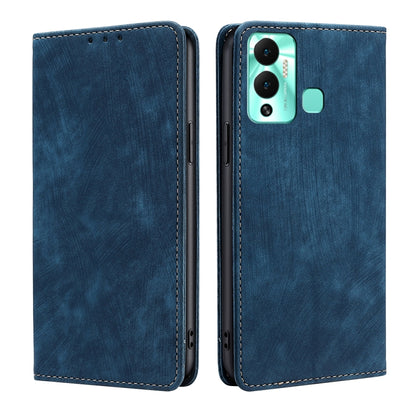 RFID Anti-theft Brush Magnetic Leather Phone Case, For Infinix Hot 11s NFC, For Realme V30 5G / V30T, For Infinix Hot 12 Play, For Infinix Hot 12 Pro
