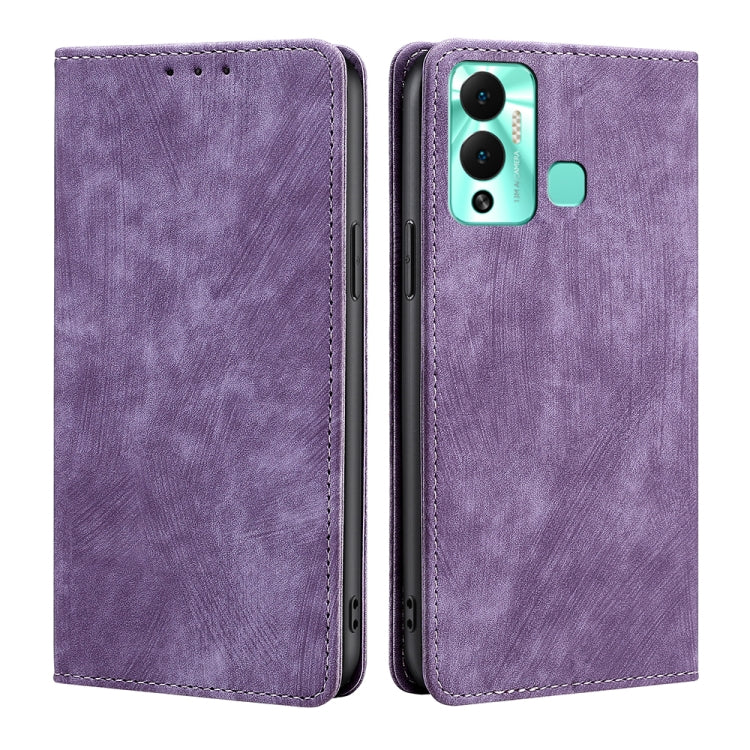 RFID Anti-theft Brush Magnetic Leather Phone Case, For Infinix Hot 11s NFC, For Realme V30 5G / V30T, For Infinix Hot 12 Play, For Infinix Hot 12 Pro