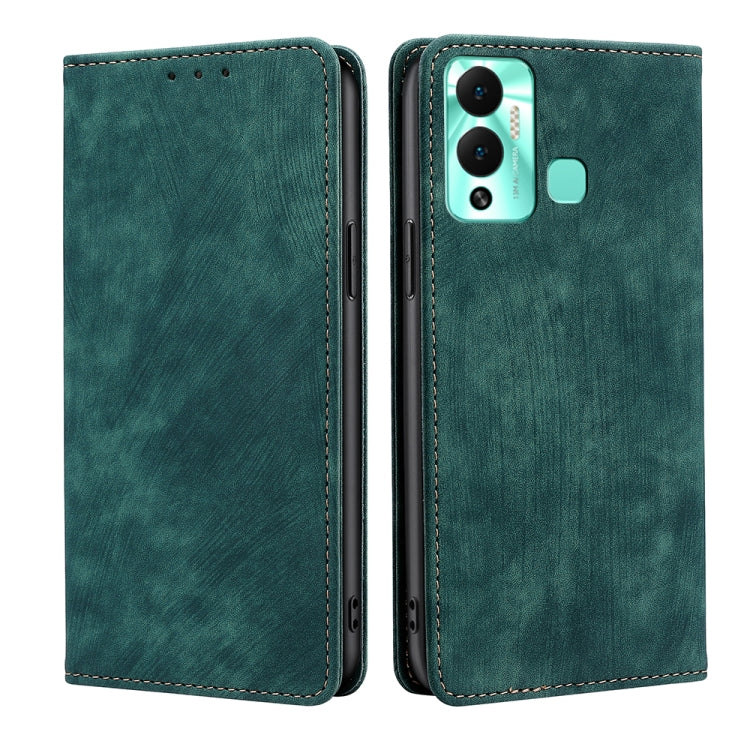 RFID Anti-theft Brush Magnetic Leather Phone Case, For Infinix Hot 11s NFC, For Realme V30 5G / V30T, For Infinix Hot 12 Play, For Infinix Hot 12 Pro