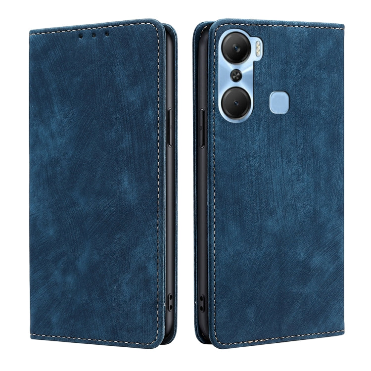 RFID Anti-theft Brush Magnetic Leather Phone Case, For Infinix Hot 11s NFC, For Realme V30 5G / V30T, For Infinix Hot 12 Play, For Infinix Hot 12 Pro