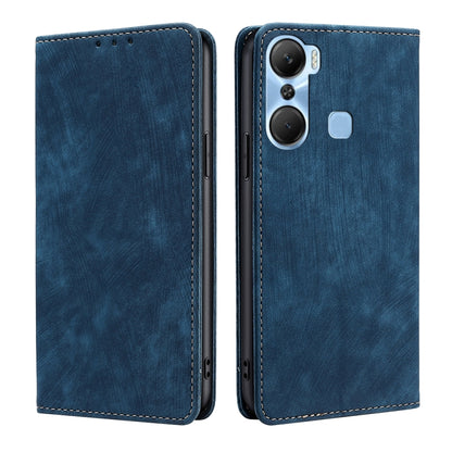RFID Anti-theft Brush Magnetic Leather Phone Case, For Infinix Hot 11s NFC, For Realme V30 5G / V30T, For Infinix Hot 12 Play, For Infinix Hot 12 Pro