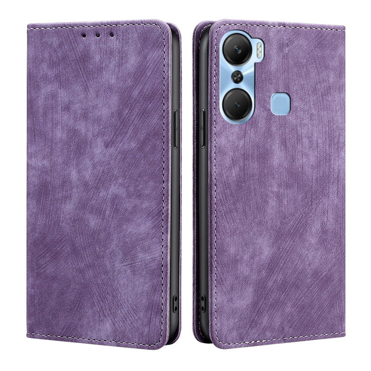 RFID Anti-theft Brush Magnetic Leather Phone Case, For Infinix Hot 11s NFC, For Realme V30 5G / V30T, For Infinix Hot 12 Play, For Infinix Hot 12 Pro
