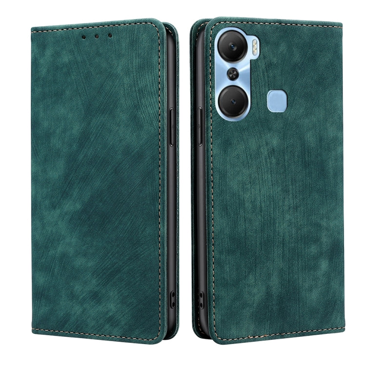 RFID Anti-theft Brush Magnetic Leather Phone Case, For Infinix Hot 11s NFC, For Realme V30 5G / V30T, For Infinix Hot 12 Play, For Infinix Hot 12 Pro