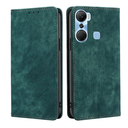 RFID Anti-theft Brush Magnetic Leather Phone Case, For Infinix Hot 11s NFC, For Realme V30 5G / V30T, For Infinix Hot 12 Play, For Infinix Hot 12 Pro