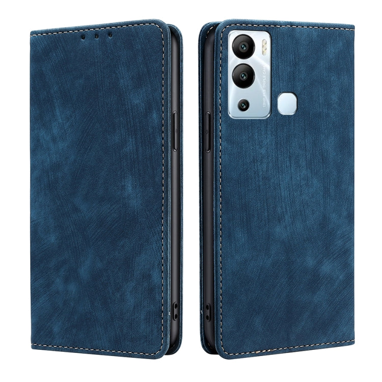 RFID Anti-theft Brush Magnetic Leather Phone Case, For Tecno Camon 19 Neo, For Infinix Hot 12i, For Infinix Hot 20 4G, For Tecno Camon 19 / 19 Pro