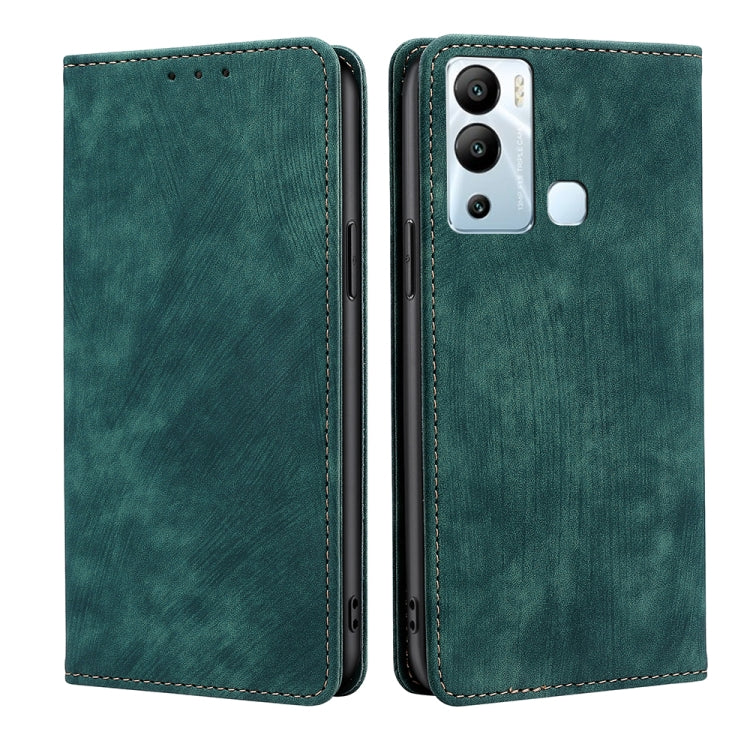 RFID Anti-theft Brush Magnetic Leather Phone Case, For Tecno Camon 19 Neo, For Infinix Hot 12i, For Infinix Hot 20 4G, For Tecno Camon 19 / 19 Pro