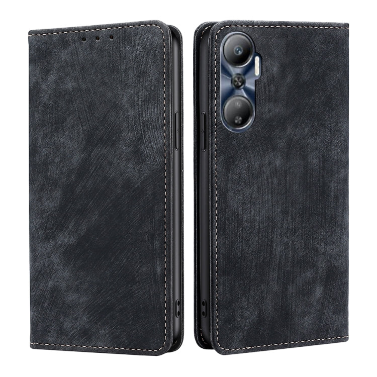 RFID Anti-theft Brush Magnetic Leather Phone Case, For Tecno Camon 19 Neo, For Infinix Hot 12i, For Infinix Hot 20 4G, For Tecno Camon 19 / 19 Pro