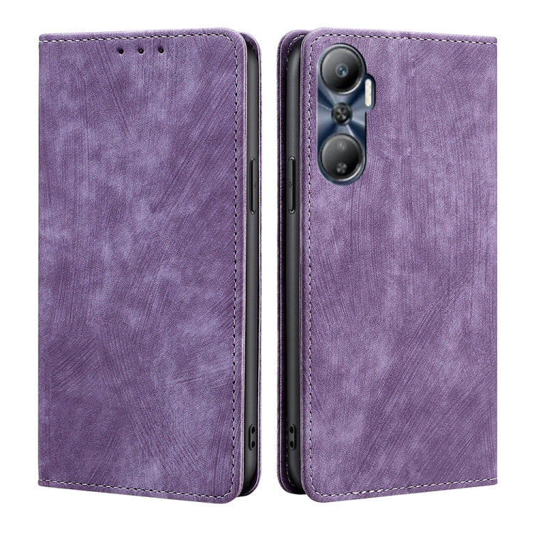 RFID Anti-theft Brush Magnetic Leather Phone Case, For Tecno Camon 19 Neo, For Infinix Hot 12i, For Infinix Hot 20 4G, For Tecno Camon 19 / 19 Pro