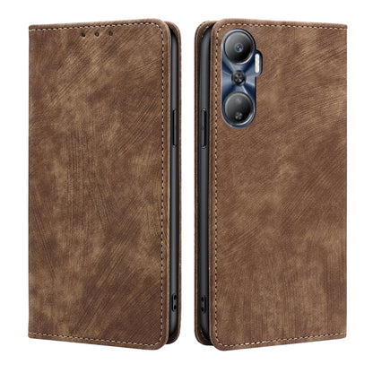 RFID Anti-theft Brush Magnetic Leather Phone Case, For Tecno Camon 19 Neo, For Infinix Hot 12i, For Infinix Hot 20 4G, For Tecno Camon 19 / 19 Pro