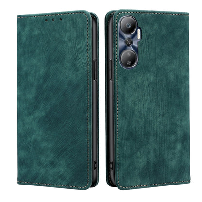 RFID Anti-theft Brush Magnetic Leather Phone Case, For Tecno Camon 19 Neo, For Infinix Hot 12i, For Infinix Hot 20 4G, For Tecno Camon 19 / 19 Pro