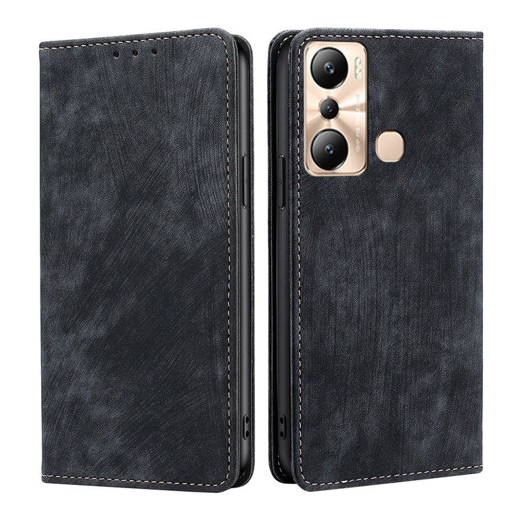 RFID Anti-theft Brush Magnetic Leather Phone Case, For Tecno Pop 6 Pro, For Infinix Hot 20i, For Infinix Hot 20S, For Tecno Pova 4