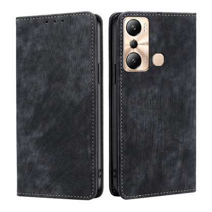 RFID Anti-theft Brush Magnetic Leather Phone Case, For Tecno Pop 6 Pro, For Infinix Hot 20i, For Infinix Hot 20S, For Tecno Pova 4