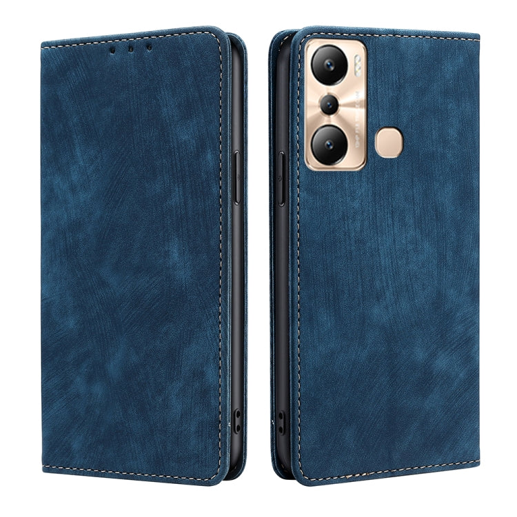 RFID Anti-theft Brush Magnetic Leather Phone Case, For Tecno Pop 6 Pro, For Infinix Hot 20i, For Infinix Hot 20S, For Tecno Pova 4